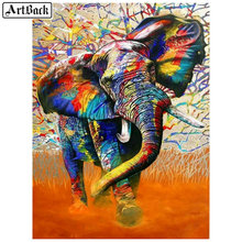 5d diy diamond painting painted elephant cross stitch full square drill diamond embroidery 3D diamond mosaic artwork animal 2024 - buy cheap