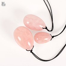 Jade ovo vaginal exercitador 3 peças, furador natural de quartzo rosa para mulheres, pedras de massagem 2024 - compre barato