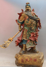 Bi001612-estatua de dragón, espada, Guerrero, Dios, pintado, Color bronce, cobre de China 2024 - compra barato