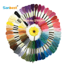 Sanbest 50 Pieces Multi-color Cross Stitch Embroidery Threads Crafts Floss Sewing Threads Embroidery Thread High Quality TH00039 2024 - buy cheap