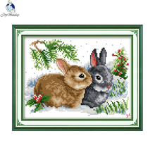 Набор для вышивки крестом Lucky Rabbit DMC 11CT 14CT, китайские Хлопковые наборы для вышивки крестом, домашний декор 2024 - купить недорого