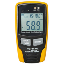 Grabadora de humedad y temperatura DT-172, higrómetro con termómetro usd, pantalla LCD, 32700 datos 2024 - compra barato