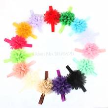 1 PCS Newborn Baby Hair Accessorie Chiffon Flower Band Children Elastic Headband 2024 - buy cheap