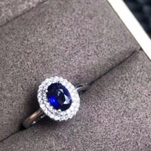 Uloveido 925 Silver Dark Blue Sapphire Promise Ring Classic Rare Gemstone Birthstone Cheap Wedding Jewelry for Women 20% FJ311 2024 - buy cheap