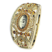 G & D-relojes de lujo para mujer, pulsera de oro, relojes de pulsera de cuarzo, joyería de cristal, regalo 2024 - compra barato