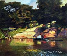 Paintings for kids bedroom Boating in Central Park by Edward Henry Potthast beach wall art Hand painted High quality 2024 - buy cheap