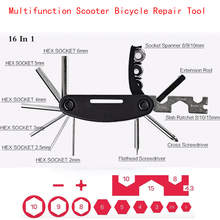Мини многофункциональный инструмент для ремонта велосипеда 16 в 1 набор горный инструмент велосипед велоспорт складная отвертка шестигранный ключ 2024 - купить недорого