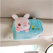 1pc 20.5cm bear rabbit elephant sun shield ceiling skylight plush paper towel vehicle-mounted tissue holder stuffed toy gift 2024 - buy cheap