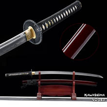 Ручная работа, настоящая катана, 1095 стальная глина, закаленная, полная четкость Тан, готовая-последний самурайский меч-Новое поступление-красный 2024 - купить недорого