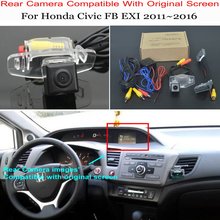 Câmera de ré para honda civic fb exi 2011 ~ 2016., kit com câmeras de ré e tela original 2024 - compre barato