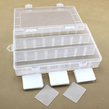 2019 Новая полезная пластиковая прозрачная коробка с 24 решетками, контейнер для хранения ювелирных изделий из бисера, органайзер для рукоделия, алмазная вышивка, коробка для хранения камней 2024 - купить недорого