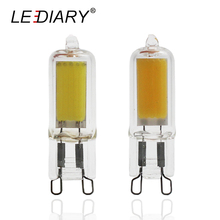 LEDIARY 5pcs/lot COB LED G9 Bulbs 220v-240v 2W High Power 48mm Tube Clear Glass G9 Lamp Super Bright Replace 25W G9 Halogen Bulb 2024 - buy cheap