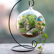 2019 Trendy Glass Ball Lantern Cabin Micro Landscape Hanging Stand Romantic Iron Wedding Candle Holder Candlestick 2024 - buy cheap
