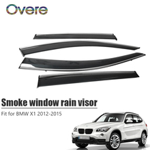 OVERE NEW 1Set Smoke Window Rain Visor For BMW X1 E84 2012 2013 2014 2015 Styling Vent Sun Deflectors Guard Car Accessories 2024 - buy cheap