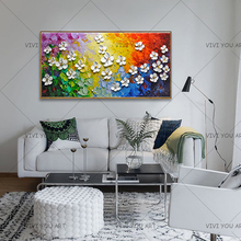 Pintura a óleo para sala de estar, pintada à mão, espessa, texturizada, arte de parede, para a sala de estar 2024 - compre barato
