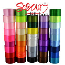 free shipping 2"(50mm) single face satin ribbon,25yards/roll polyester ribbon more colors 100yard/lot 2024 - compre barato