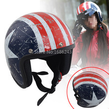 Casco de Moto rcycle vespa, ajuste vintage para harley, medio casco de invierno con visera interior, jet retro, casco de moto Mate 2024 - compra barato