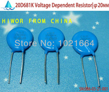 (10pcs/lot)(Varistor) 20D681K Voltage Dependent Resistors, VDR VSR, Diameter:20mm 680V, Varistor Resistor 2024 - buy cheap