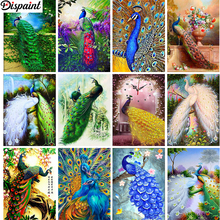 Dispaint  Full Square/Round Drill 5D DIY Diamond Painting "Animal peacock" 3D Embroidery Cross Stitch 5D Home Decor Gift 2024 - buy cheap