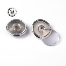 High quality Snap Button Making Brass Snap Buttons with Clear Glass Cabochons Creative DIY Buttons Jewelry Findings Accessories 2024 - buy cheap