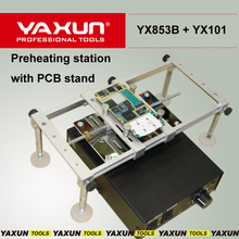 Estación de precalentamiento Bga de aire caliente, 220V, 500W, estación de precalentamiento YAXUN 853B, Estación de Reparación con soporte PCB YX101 2024 - compra barato