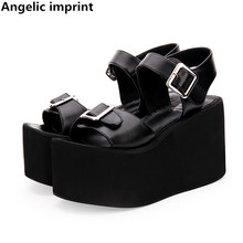 Angelic imprint woman mori girl lolita cosplay punk shoes lady high heels pumps women princess summer dress sandals 10cm buckles 2024 - buy cheap