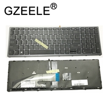 GZEELE-teclado de EE. UU. Para HP Zbook 15 G3 Zbook 17 G3 15U G3, con retroiluminación 9z. Ncgbc. 001 NSK-CZ0BC 01, con marco retroiluminado 2024 - compra barato