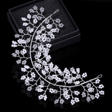 Diadema de perlas de cristal para el cabello para boda, accesorios para el cabello de boda hechos a mano nuevos, diadema para la cabeza, WX010 2024 - compra barato