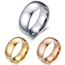 Tungsten Carbide Rose Gold/Silver color Dome Wedding Band Comfort Fit Mens Womens Promise Ring 2024 - buy cheap