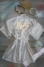csutomize glitter Bridesmaid bride tribe maid of honor Lingerie satin silk pajamas Bachelorette robes kimonos gowns gifts 2024 - buy cheap