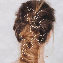 1 Pair Handmade Romantic Bride Pearl Hair Vine Gold Wedding Hair Pin Clip Bridal Hairpins For Bridesmaid Hair Accessories 2024 - buy cheap