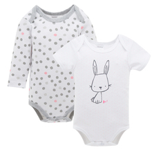 Kavkas 2 Pcs/lot Baby Girl Boy Bodysuit Polka Dot Cute Rabbit Printed Summer Baby Clothes Newborn Jumpsuit Toddler Clothing 2024 - buy cheap