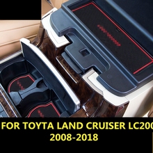 FOR TOYTA LAND CRUISER LC200 2008-2018 rubber mat door mat anti-slip Cup pad Interior decoration accessory styling Gate slot pad 2024 - buy cheap