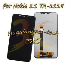 6.18'' Black New For Nokia 8.1 TA-1119 TA-1121 TA-1128 TA-1131 Full LCD DIsplay + Touch Screen Digitizer Assembly 100% Tested 2024 - buy cheap