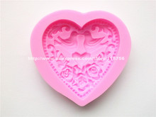 New! Free Shipping Happiness Bird & Heart Shaped Silicone Mold Cake Decoration Fondant Cake 3D Food Grade Silicone Mould 189 2024 - buy cheap