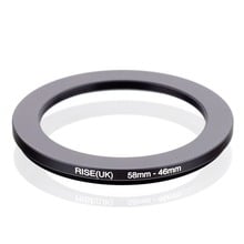 Ascensão (reino unido) 58mm-46mm 58-46mm 58 a 46 anel adaptador de filtro abaixado preto 2024 - compre barato