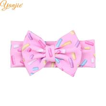 2022 New Arrival Waffle Print headband 5" Soft Elastic Hair Bows Hairband Kids Hair Accessories Mujer Headwear Gift Boutique 2024 - buy cheap