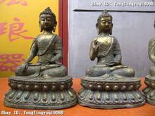 China Buddhism Temple Copper Bronze 3 Sakyamuni Buddha III Buddha Statue Statue Discount 55% 2024 - buy cheap