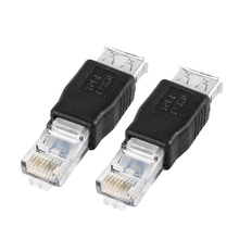 2 шт. USB к RJ45 гнезду A к Ethernet Интернет RJ45 разъем адаптера EM88 2024 - купить недорого