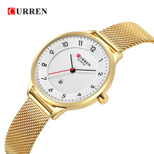 Curren Fashion women's watches Stainless Steel Gold watch women Curren Hot Selling Ladies Watch Quartz women watches 9035B 2024 - buy cheap
