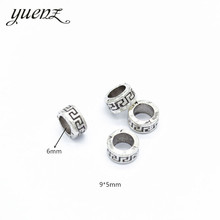 YuenZ 20 piezas cuentas espaciadoras de gran agujero de Color plata antigua ajuste europeo accesorios de joyería accesorios DIY accesorios R72 2024 - compra barato