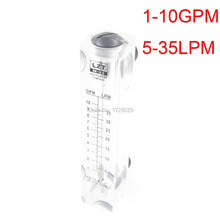 Panel Water Flow Meter Liquid Rotameter Flowmeter 5-35LPM 1-10GPM 2024 - buy cheap