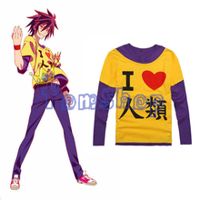 Anime "NO GAME NO LIFE" Sora Cosplay Long Sleeve Casual T-shirt Men Women Cotton t shirts Tops Tee Shirt M L XL XXL 2024 - buy cheap