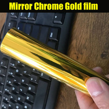 The newest High stretchable mirror Gold Chrome Mirror flexible Vinyl Wrap Sheet Roll Film Car Sticker Decal Sheet 2024 - buy cheap