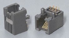 Free Shipping RJ11 PCB Modular network jack socket/ LAN plug 5311 6p6c,6p4c, 6p2c side-entry,90degree black 2024 - buy cheap
