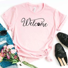 Welcome cat dog paw Print Women tshirt Cotton Casual Funny t shirt For Lady Girl Top Tee Hipster Drop Ship NA-253 2024 - buy cheap