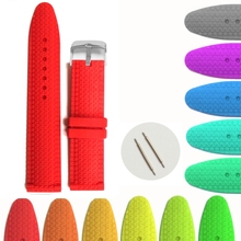 22mm Natural Red Color Silicone Jelly Rubber Ladies Watch Band Strap WB1070O22JB Navy Orange Black Green Yellow Purple Brown 2024 - buy cheap