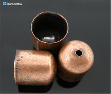 Doreen Box precioso collar de cuentas de tono cobre de 100 pulgadas, tapas de cuentas de Punta final, 10x11mm (ajuste de 9mm) (B04311) 2024 - compra barato