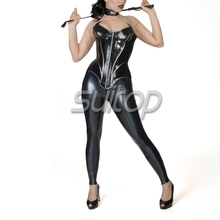 Suitop latex corset with sexy latex legging for women 2024 - buy cheap