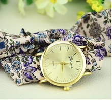 NEW Big Ribbon Geneva Flowers Watch Fabric Lace casual dress Korean wristwatch Woman Fashion 2024 - buy cheap
